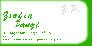 zsofia panyi business card